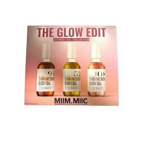 MIIM.MIIC THE GLOW EDIT SHIMMER OIL COLLECTION LIMITED-EDITION 3 60mL BOTTLES